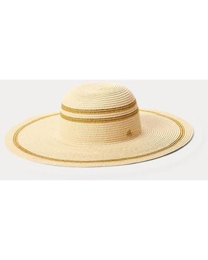 Ralph Lauren Striped Straw Sun Hat - Natural