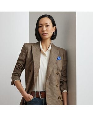 Ralph Lauren Blazer De Sarga Con Doble Botonadura - Verde
