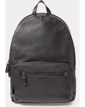 Polo Ralph Lauren Pebbled Leather Backpack - Black