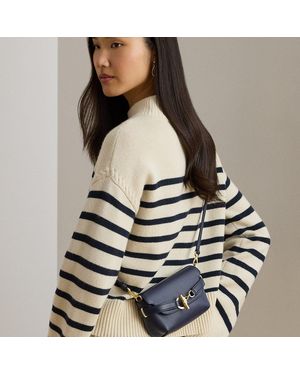 Ralph Lauren Leather Small Blaike Crossbody Bag - Blue