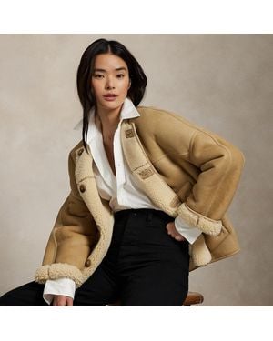 Polo Ralph Lauren Chaqueta De Aviador De Borreguillo - Neutro