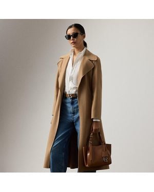 Ralph Lauren Ralph Lauren Leonarda Cashmere Wrap Coat - Blue