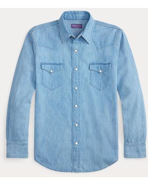 Ralph Lauren western shirt ポロ リネン Cotton-Linen Denim