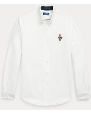 Polo Ralph Lauren Custom Fit Polo Bear Oxford Shirt - White