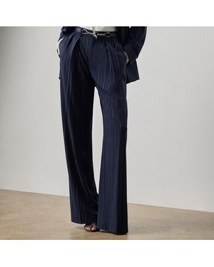 Ralph Lauren Jody Striped Wool Trouser - Blue