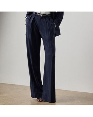 Ralph Lauren Jody Striped Wool Trouser - Blue
