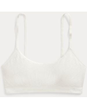 Ralph Lauren Bralette Met Lage Hals En Bloemen - Wit