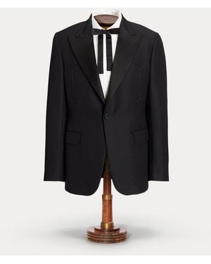 RRL Wool Western Tuxedo Jacket - Blue