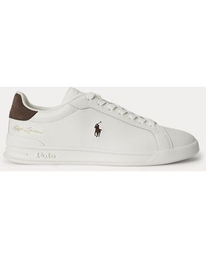 Ralph Lauren Heritage Court Ii Leather Sneaker - White