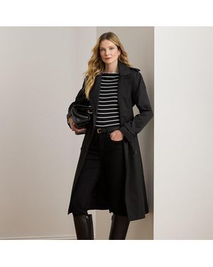 Ralph Lauren Double-Breasted Belted Trench Coat - Black