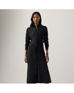 Ralph Lauren Vicki Linen Day Dress - Black