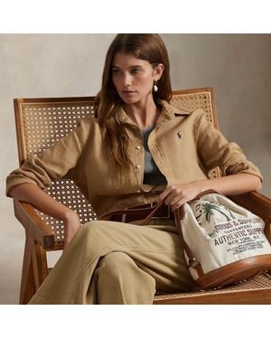 Polo Ralph Lauren Classic Fit Linen Shirt - Brown