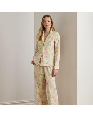 Ralph Lauren Floral Cotton-Blend Lawn Sleep Set - Natural