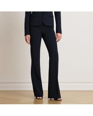 Ralph Lauren Stretch Crepe Straight Pant - Blue