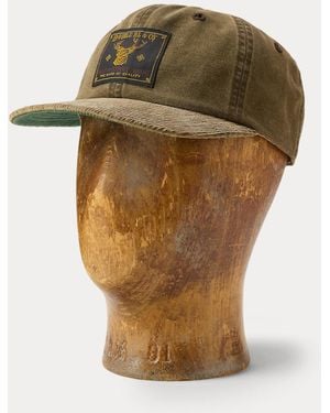 Ralph Lauren Corduroy-Bill Canvas Ball Cap - Green