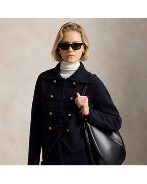 Polo Ralph Lauren Zweireihige Strickjacke Aus Wollmischung - Schwarz