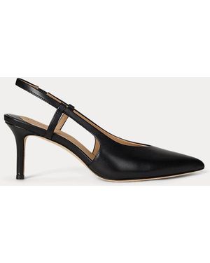 Ralph Lauren Ralph Lauren Khloe Leather Slingback Pump - Black