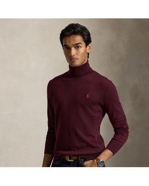 Ralph Lauren Washable Wool Turtleneck Sweater - Red