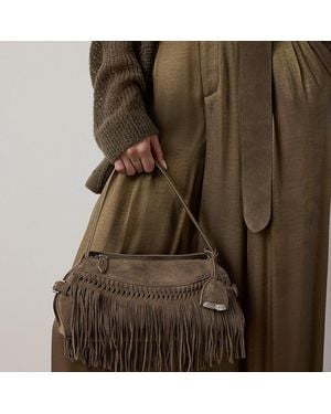 Ralph Lauren The Ralph Calf-Suede Small Shoulder Bag - Green