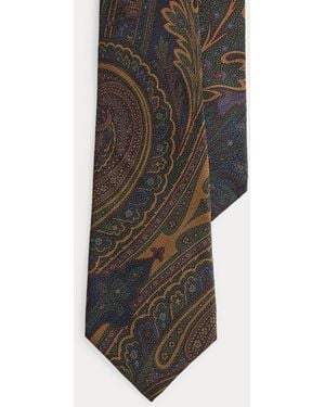 Ralph Lauren Paisley-Print Silk Tie - Green