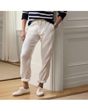 Ralph Lauren Pantalón De Lino Hecho A Mano - Blanco