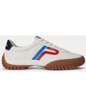 Ralph Lauren Treaded Leather Low-Top Trainer - Multicolour
