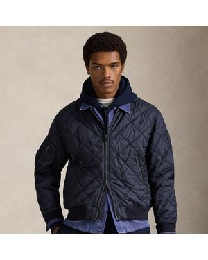 Polo Ralph Lauren Quilted Jacquard Bomber Jacket - Blue