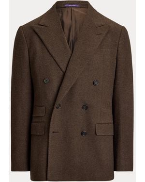Ralph Lauren Giacca Kent in twill fatta a mano - Marrone