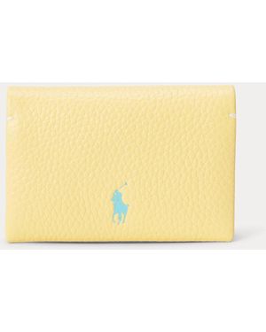 Ralph Lauren Polo Play Leather Snap Card Case - Yellow