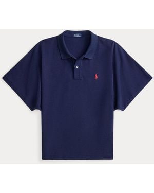 Polo Ralph Lauren Dolman-Sleeve Mesh Polo Shirt - Blue