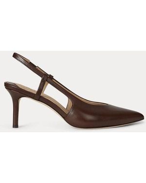 Ralph Lauren Ralph Lauren Khloe Leather Slingback Pump - Brown