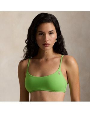Polo Ralph Lauren Embroidered Pony Bikini Top - Green