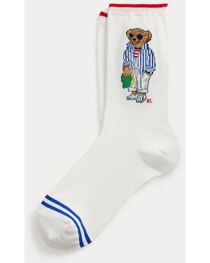 Polo Ralph Lauren Crew-Socken Mit Polo Bear - Blau