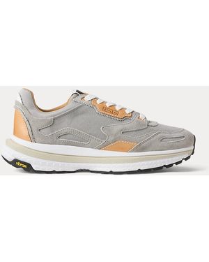 Polo Ralph Lauren Modern Trainer 200 Suede-Paneled Trainer - White