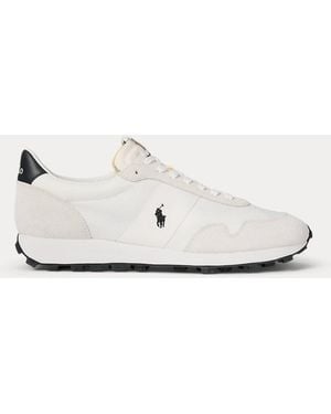 Ralph Lauren Prl Trail 125 Suede & Oxford Trainer - White