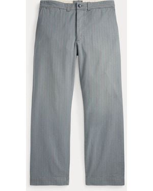 RRL Ralph Lauren Striped Woven Field Pant - Gray