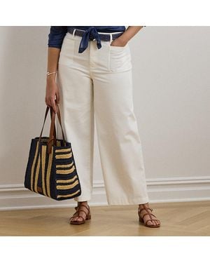 Ralph Lauren Ralph Lauren Stretch Chino Wide-Leg Cropped Pant - White
