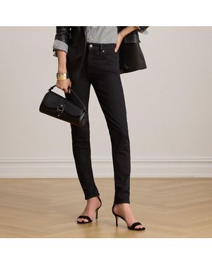 Ralph Lauren Jeans Skinny Fit De Tiro Alto - Negro