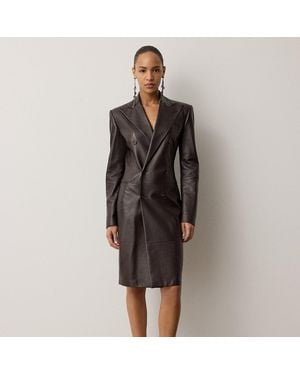 Ralph Lauren Doritte Lambskin Day Dress - Black
