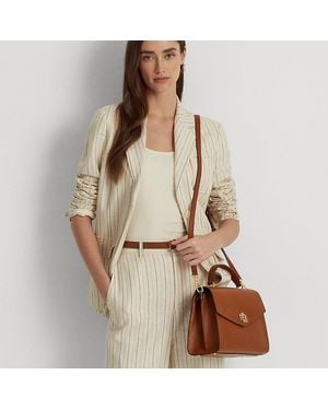 Ralph Lauren Bolso Satchel Farrah Mediano De Piel - Marrón