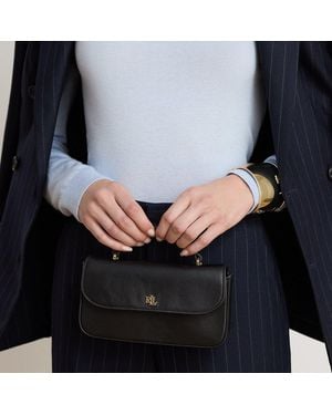 Ralph Lauren Marcy Leather Crossbody Wallet - Grey