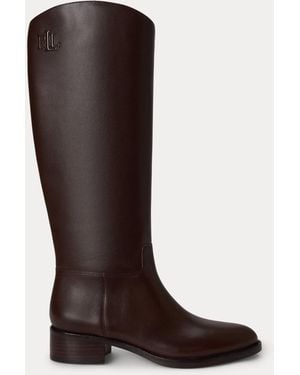 Ralph Lauren Kyle Calfskin Tall Boot - Brown