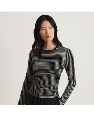 Ralph Lauren Striped Cotton-Blend Long-Sleeve Tee - Black