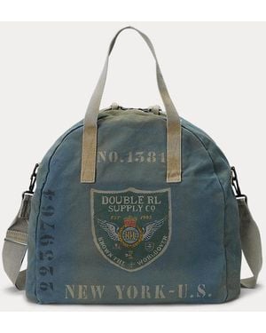 RRL Canvas Graphic Tote - Blue