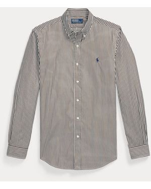 Polo Ralph Lauren Custom Fit Striped Poplin Shirt - Grey