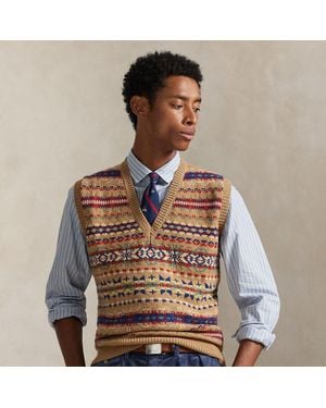 Ralph Lauren Fair Isle Wool Jumper Vest - Multicolour