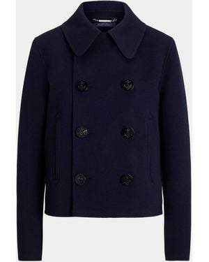 Ralph Lauren Marianna Double-Faced Wool-Cashmere Coat - Blue