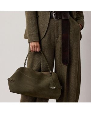 Ralph Lauren The Ralph Lauren Calf-Suede Shoulder Bag - Green