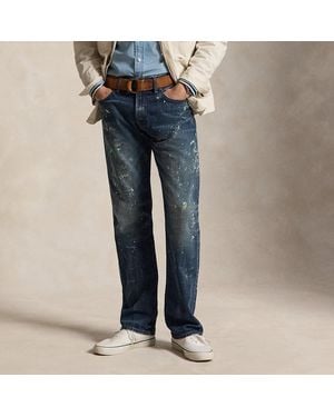 Polo Ralph Lauren Hampton Straight Distressed Jeans - Blue