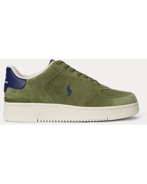 Polo Ralph Lauren Sneaker Masters Court in camoscio - Verde